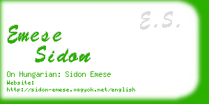 emese sidon business card